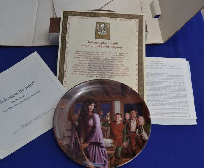 Konigszelt Bayern Schneewittchen {Snow White) Collectors plate with COA