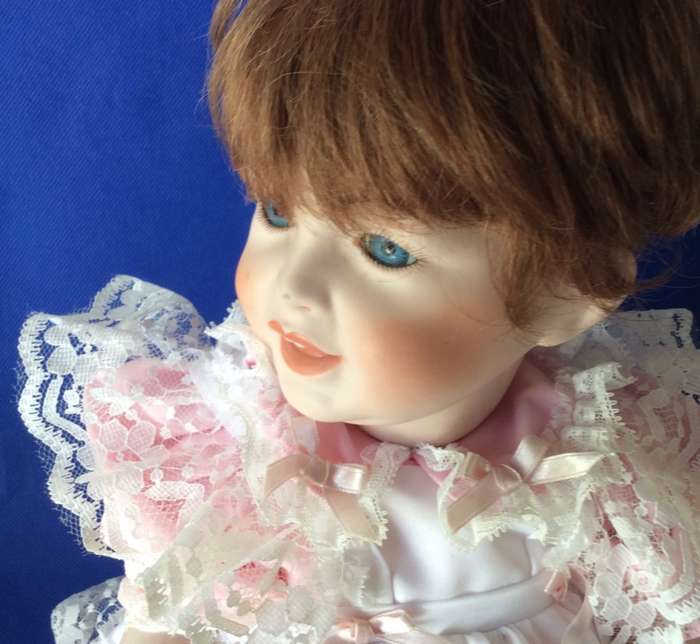 Vintage Full Porcelain Body Baby Doll - 1989