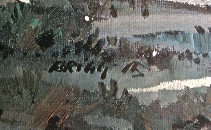 M. Brigg  Print Mounted Behind Glass