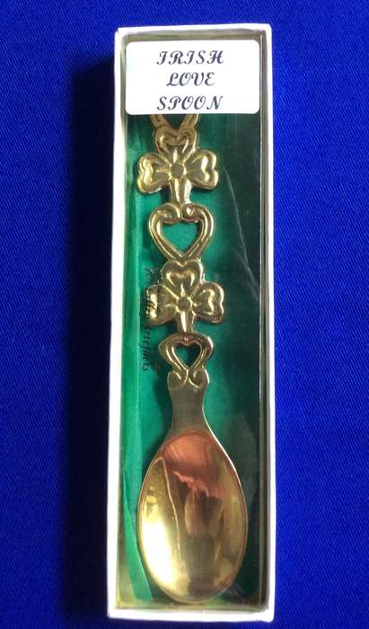 Irish Love Spoon - Shamrock - Boxed
