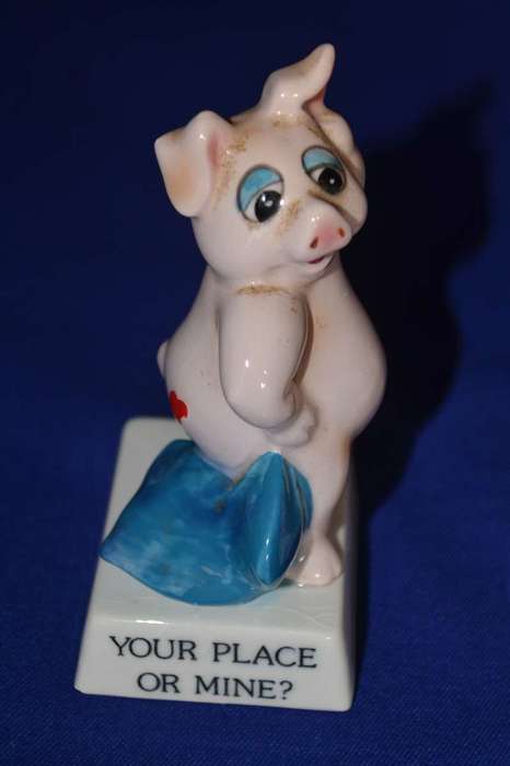 Porcelain Pig Figures x 3