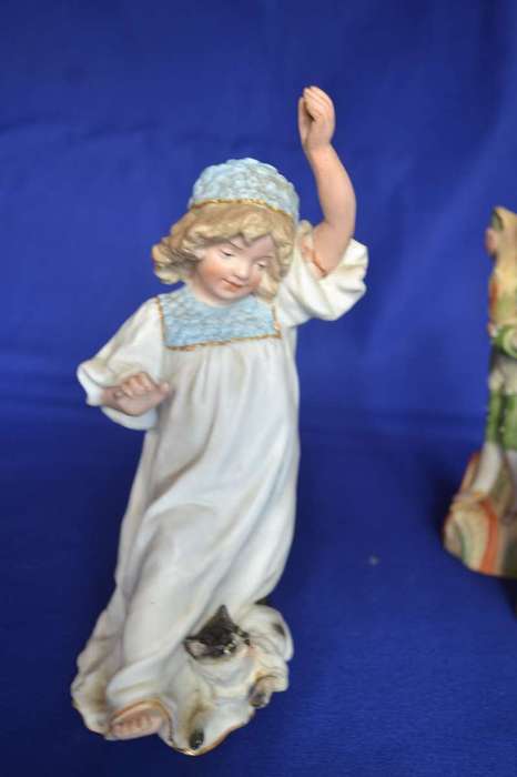 Antique Gebruder Heubach Bisque Figurine, Pair Bisque Figurines