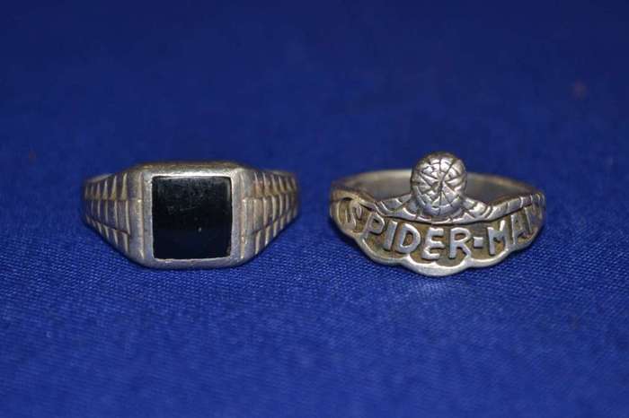 Vintage Spider-Man and Black Onyx Rings- Both 925 Silver