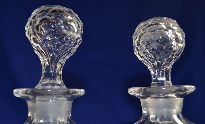 Pair of Matching Cut Crystal Decanters
