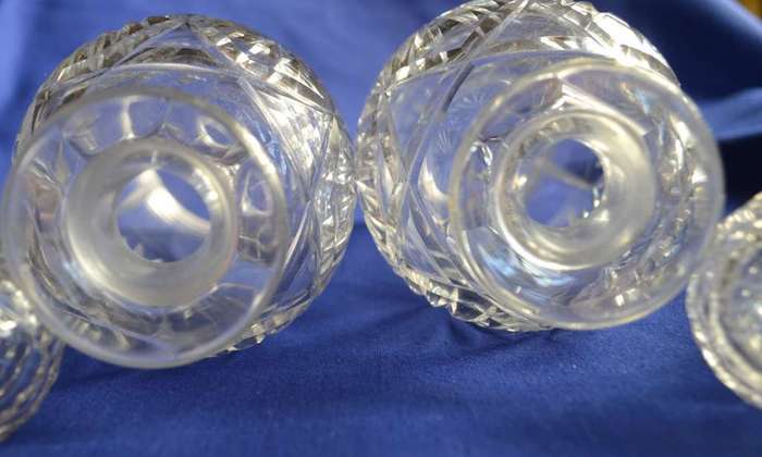 Pair of Matching Cut Crystal Decanters