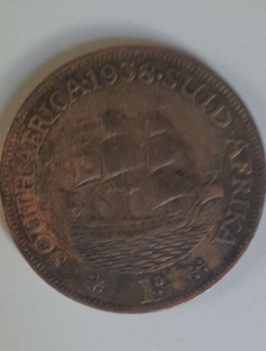 1938  South Africa King George 1 Penny