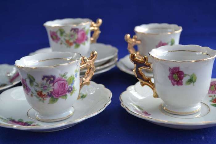 Lilac China Demitasse Tea Set - 12 Pieces
