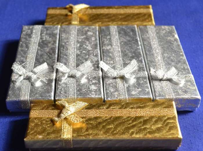 Set of Six Individually Boxed Crystal Tip Spoons