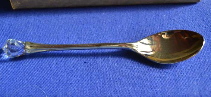Set of Six Individually Boxed Crystal Tip Spoons