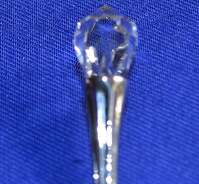 Set of Six Individually Boxed Crystal Tip Spoons