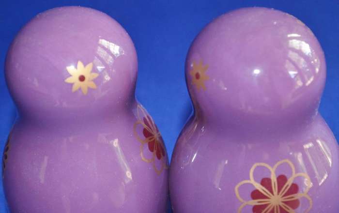 Pair of Porcelain Russian Matryoshka Dolls