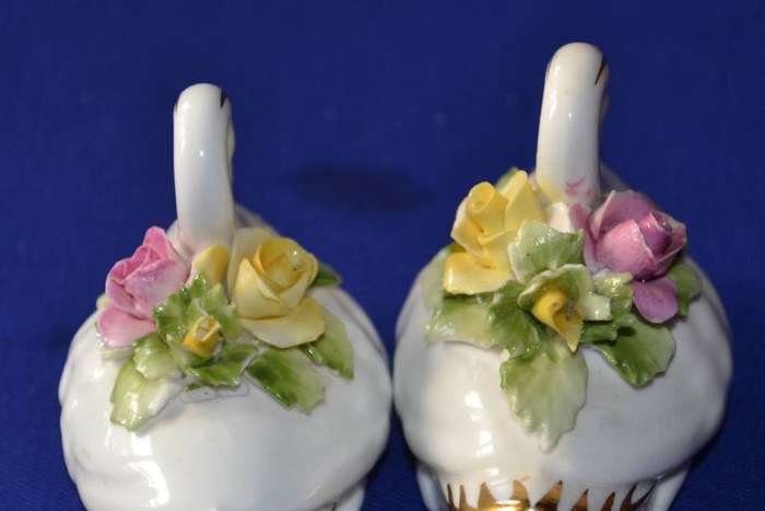 Royal Adderley Swan Salt and Pepper Shakers Plus Assorted Miniatures