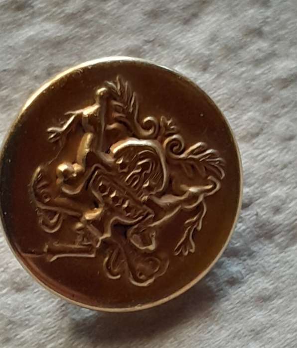 Brass Button with Insignia / Coat of Arms