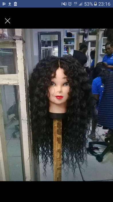 Human hair  16 inch wig non Brazilian