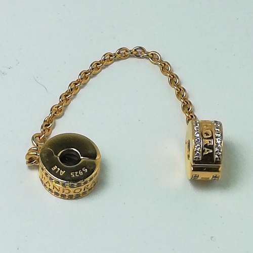 Pandora Shine Logo Safety Chain with CZ
