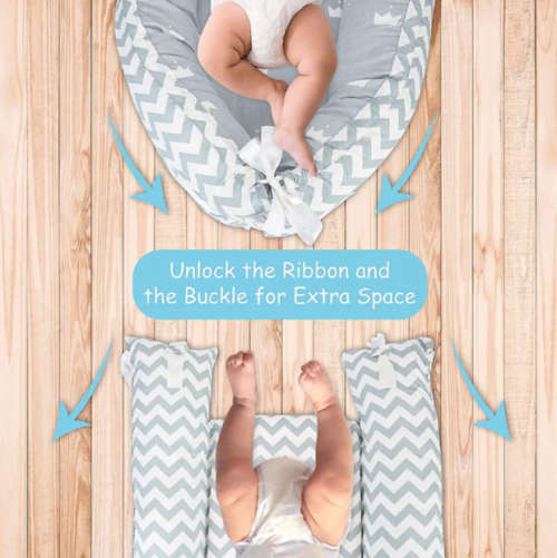 Baby Nest For Crib & Bassinet With Pillow Co-Sleeping For Newborn Lounger Light Coffee