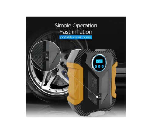 12v DC Air Compressor for Car Tyres Digital Inflator with Emergency Light