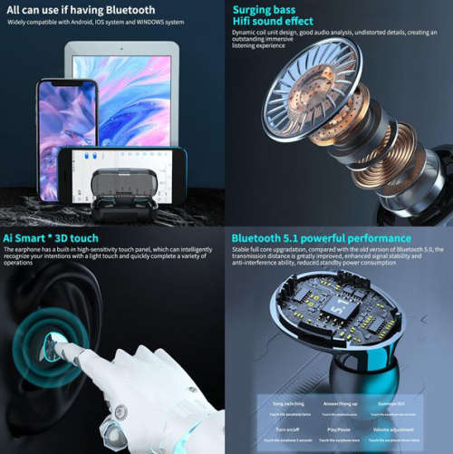 M10 TWS Wireless Bluetooth Earbuds with LED Display Charge Case