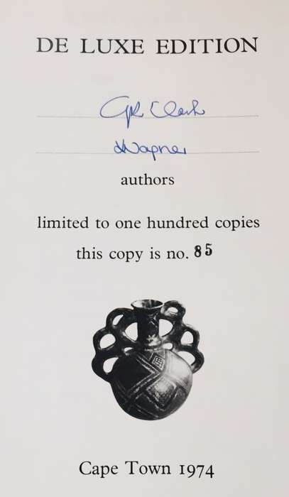 SIGNED! DELUXE EDITION `POTTERS OF SOUTHERN AFRICA` BY G. CLARK AND L. WAGNER