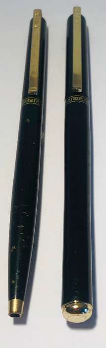 VINTAGE ELYSEE ROLLERBALL PEN AND BALLPOINT PEN SET IN GOOD CONDITION IN BOX