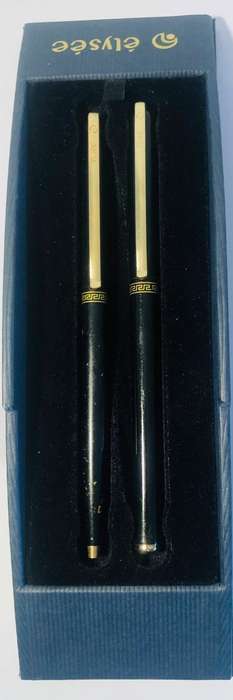 VINTAGE ELYSEE ROLLERBALL PEN AND BALLPOINT PEN SET IN GOOD CONDITION IN BOX