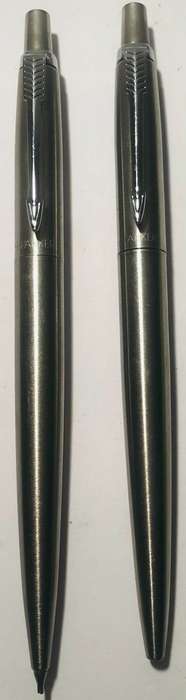 VINTAGE PARKER STAINLESS STEEL SS BALLPOINT PEN AND PENCIL