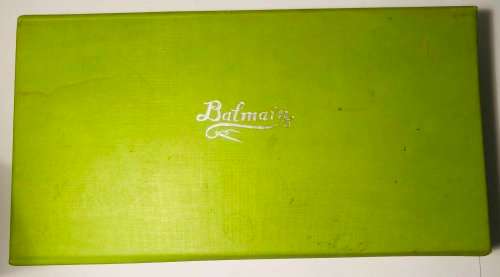 BALMAIN MATCHING ROLLERBALL PEN AND BALLPOINT PEN IN ORIGINAL BOX WITH EXTRA BALMAIN CASE