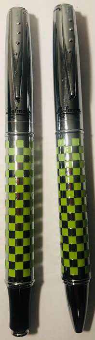 BALMAIN MATCHING ROLLERBALL PEN AND BALLPOINT PEN IN ORIGINAL BOX WITH EXTRA BALMAIN CASE
