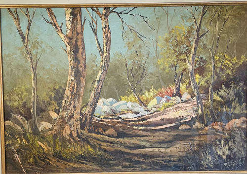 REG GRATTAN FOREST LANDSCAPE OIL ON BOARD - BEAUTIFUL PAINTING