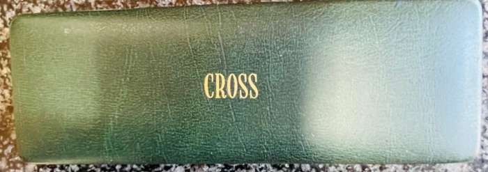CROSS PEN 14K GOLDPLATED WITH DIAMOND ON CLIP IN BOX