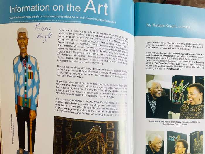 SIGNED! `WE LOVE MANDELA ART INSPIRED BY MADIBA` CURATED BY NATALIE KNIGHT