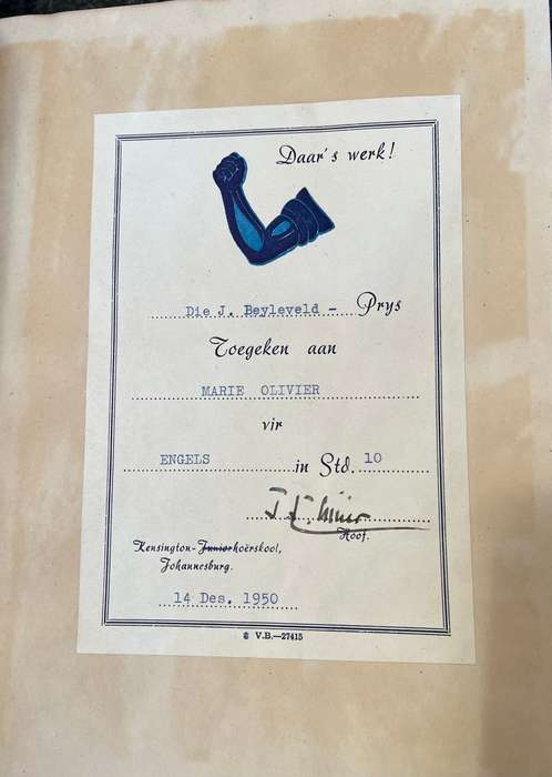 SIGNED! MY KWAS VERTEL BY WH COETZER