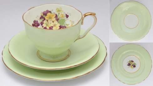 Aynsley fine bone china tea trio