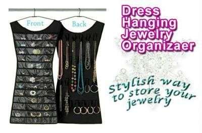 LITTLE BLACK DRESS HANGING JEWELLERY ORGANIZER