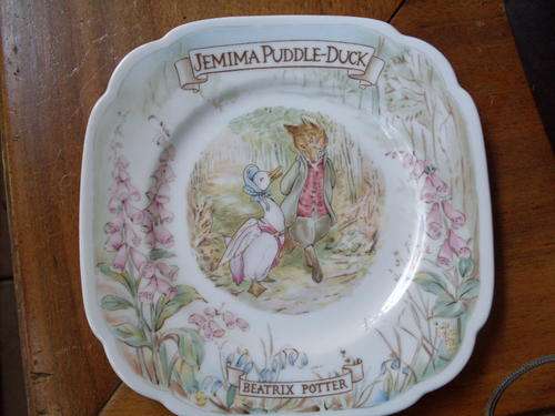 VINTAGE 1986 ROYAL ALBERT THE WORLD OF BEATRIX POTTER JEMIMA PUDDLE DUCK PLATE