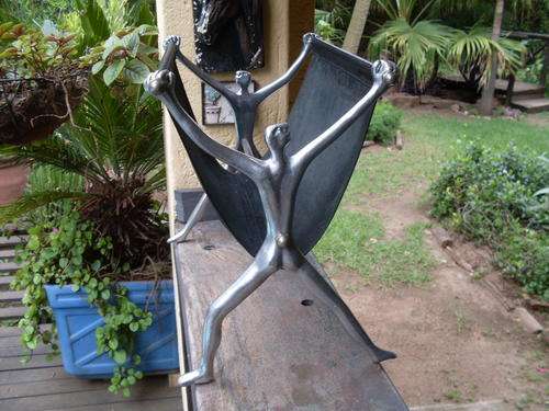 GORGEOUS FANTABULOUS CaRRoL BoYeS MAN MAGAZINE HOLDER BLACK LEATHER