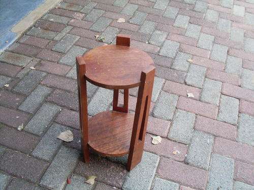 POSSIBLY ARTS AND CRAFTS, DEFINITELY VINTAGE POT OR FERN STAND SOLID WOOD