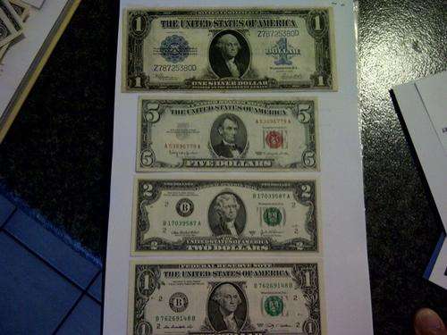 sa + usa bank notes(big one dollar)