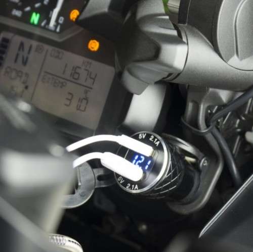 BMW 1200/800 GS - Hella USB Charger with Integrated Volt Meter
