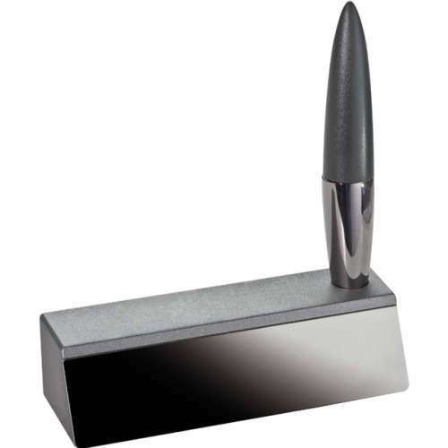 Magnetic metal pen with base (18962)