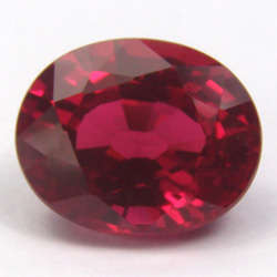 IF! Perfect 3.27 ct. Oval Red Ruby Madagascar (Lab)