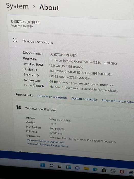 DELL INSPIRON 16 5620 | 12TH GEN CORE i7-1255U | 16GB DDR4 | 512GB SSD | 16.0` FHD 2GB NVIDIA MX570
