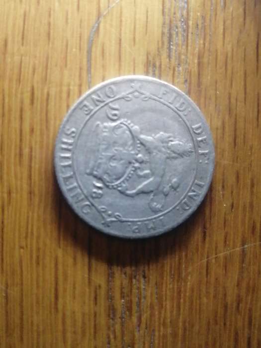 U. K. 1918 one shilling coin