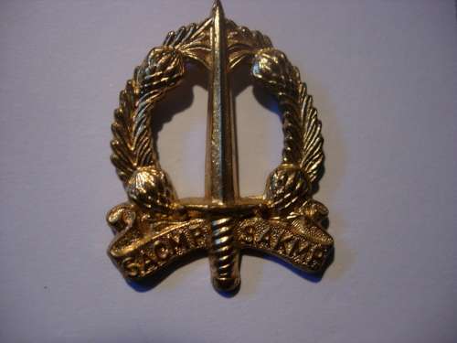 SOUTH AFRICA CORPS OF MILITARY POLICE COLLAR BADGE