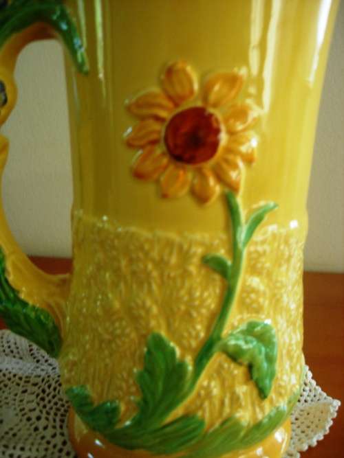 Burleigh Ware Art Deco Flower Jug with Butterfly Handle c1939