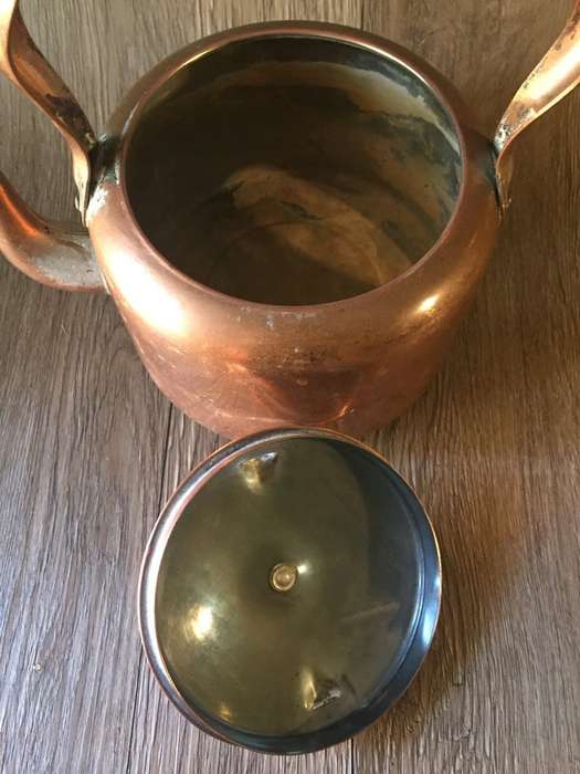 Old Solid Copper Kettle