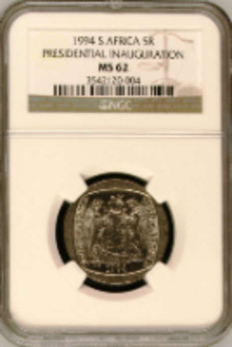 RARE MS62 YES - NGC GRADING - 1994 INAUGURATION R5 COIN !!