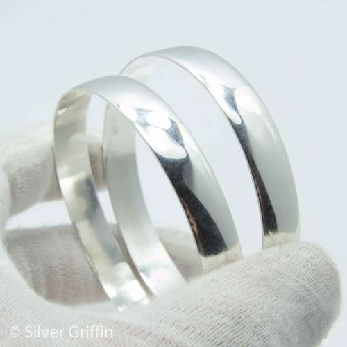 10mm WIDE 99.9 PURE  SILVER BANGLES EACH BANGLE IS 22g