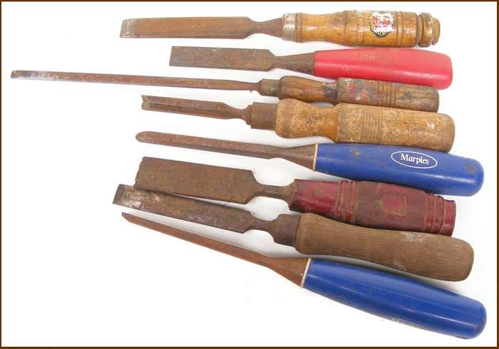 Lot Of 8 Marples and Other Chisels for restoration
