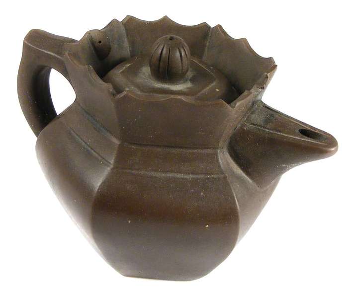Vintage Chinese Hand Made Yixing Zisha Miniature Pottery Teapot - Signed - Oriental Art/Culture